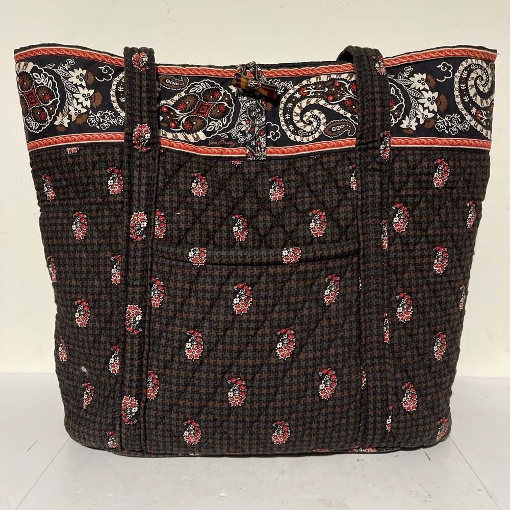 Vera Bradley "VERA" Bag Tote (Houndstooth, Paisley)
